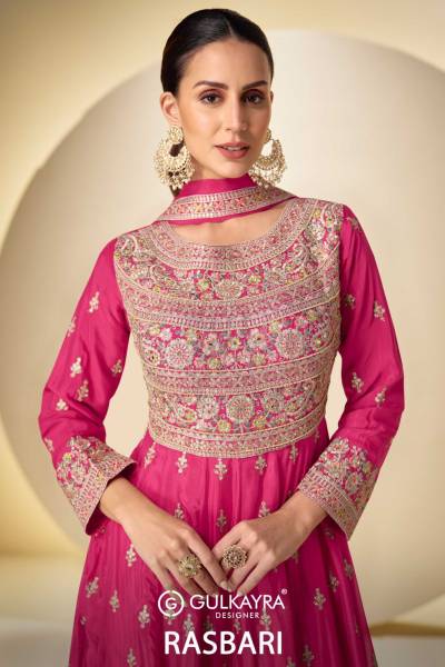 RASBARI BY GULKAYRA DESIGNER CHINON SALWAR SUIT WHOLESALER IN INDIA